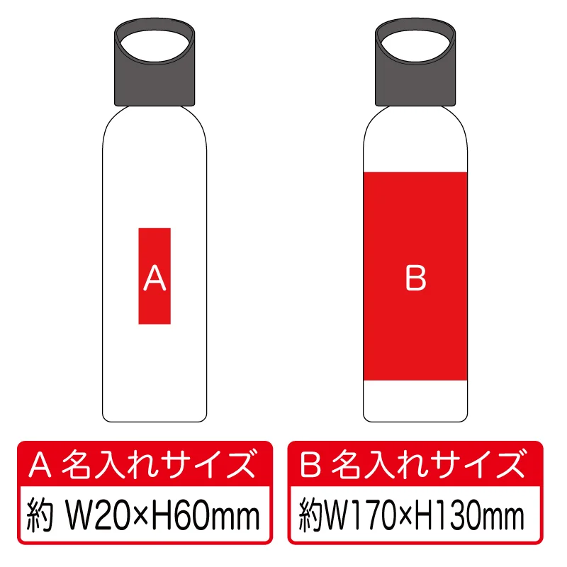 アルミスマートボトル600ml【パッド印刷/回転シルク印刷】　V010572