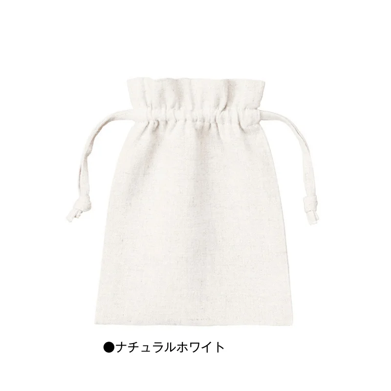 コットンリネン巾着（S） カラー【シルク印刷/フルカラー熱転写】　TR-0985
