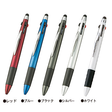 タッチペン付3色+1色スリムペンTS-1024