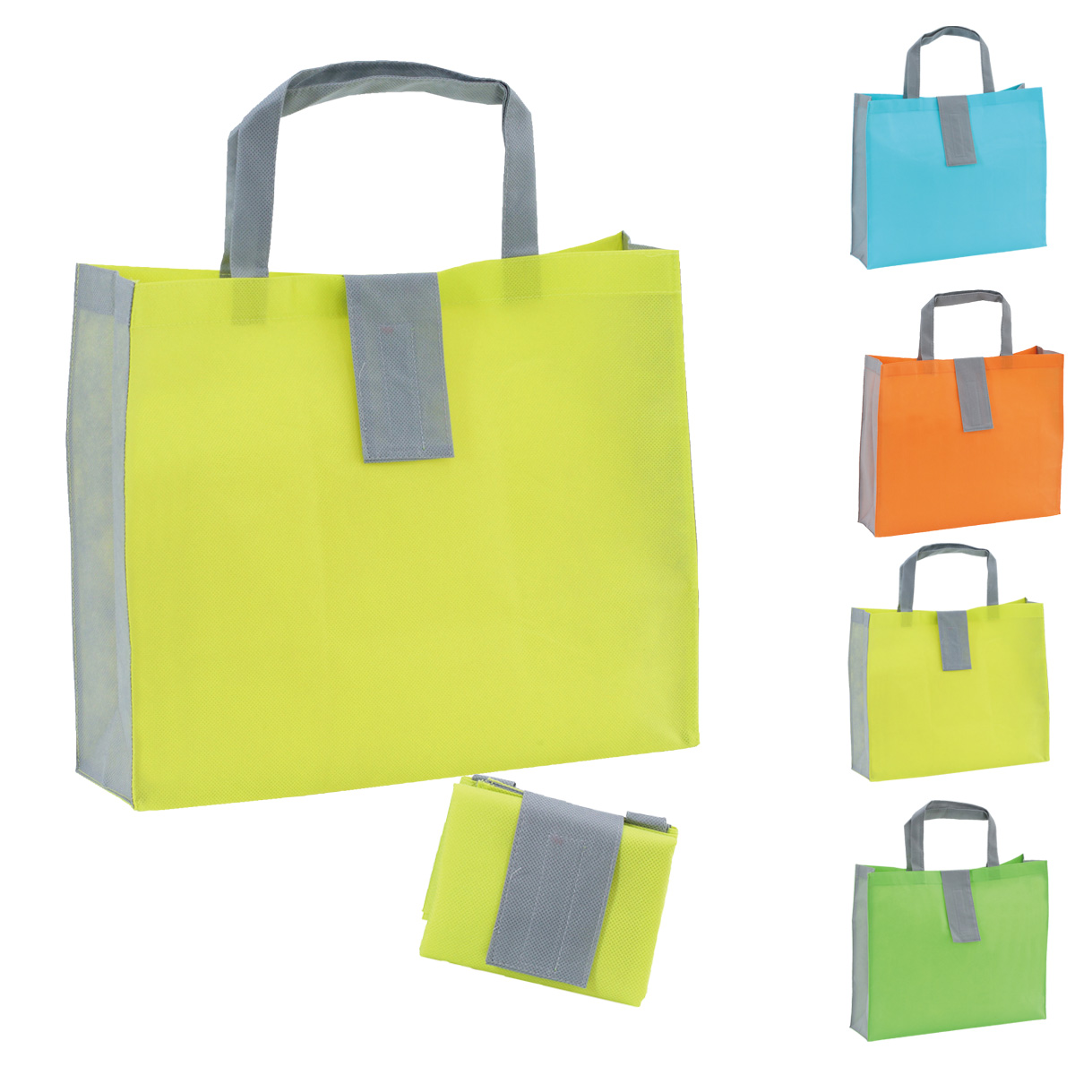 たためるツインカラートート（ヨコ）　6444