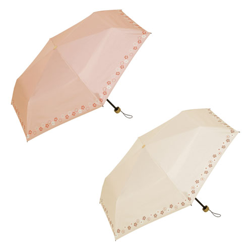 京都くろちく・晴雨兼用こんぱくと折傘（梅ならべ） 261016