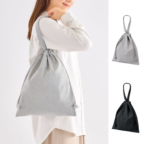 スフィア・リサイクルコットンフラット2WAY巾着バッグ 261411