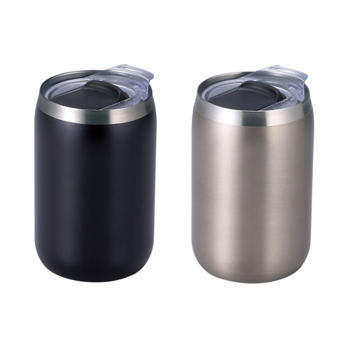 スライド式蓋付き真空二重構造ステンレスタンブラー 261471