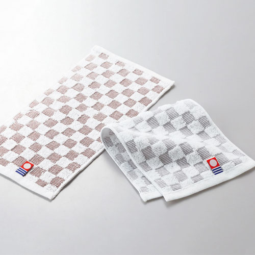 今治チェックポケットタオルハンカチ 261531