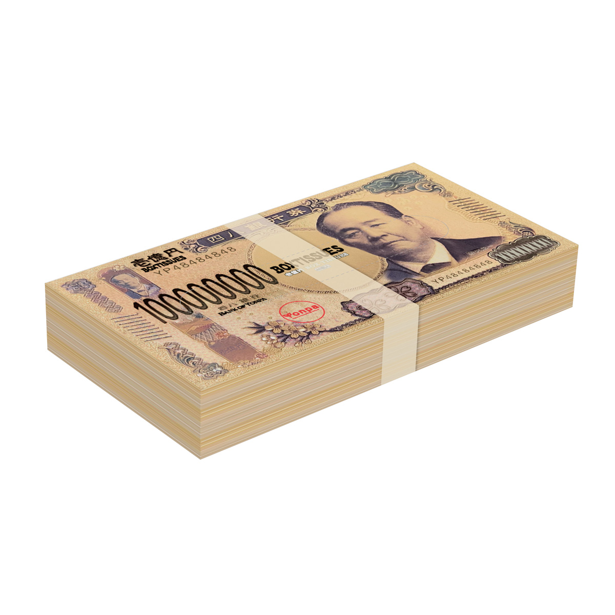 壱億円BOXティッシュ４０Ｗ　36312