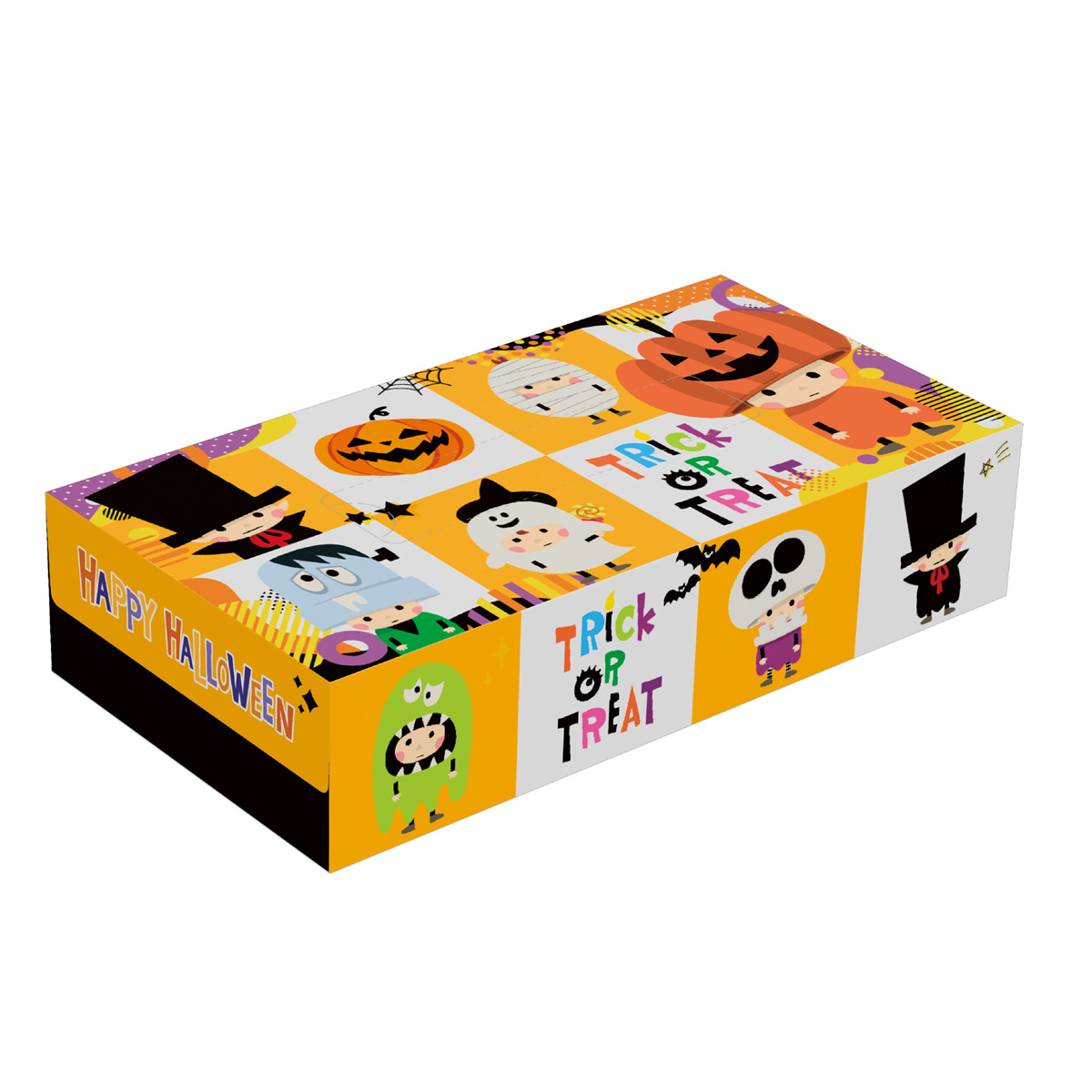 ハッヒ゜ーハロウィンBOXティッシュ100W5個組　36708
