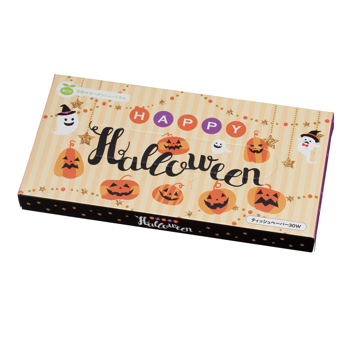 ハッピーハロウィンBOXティッシュ30W　36156