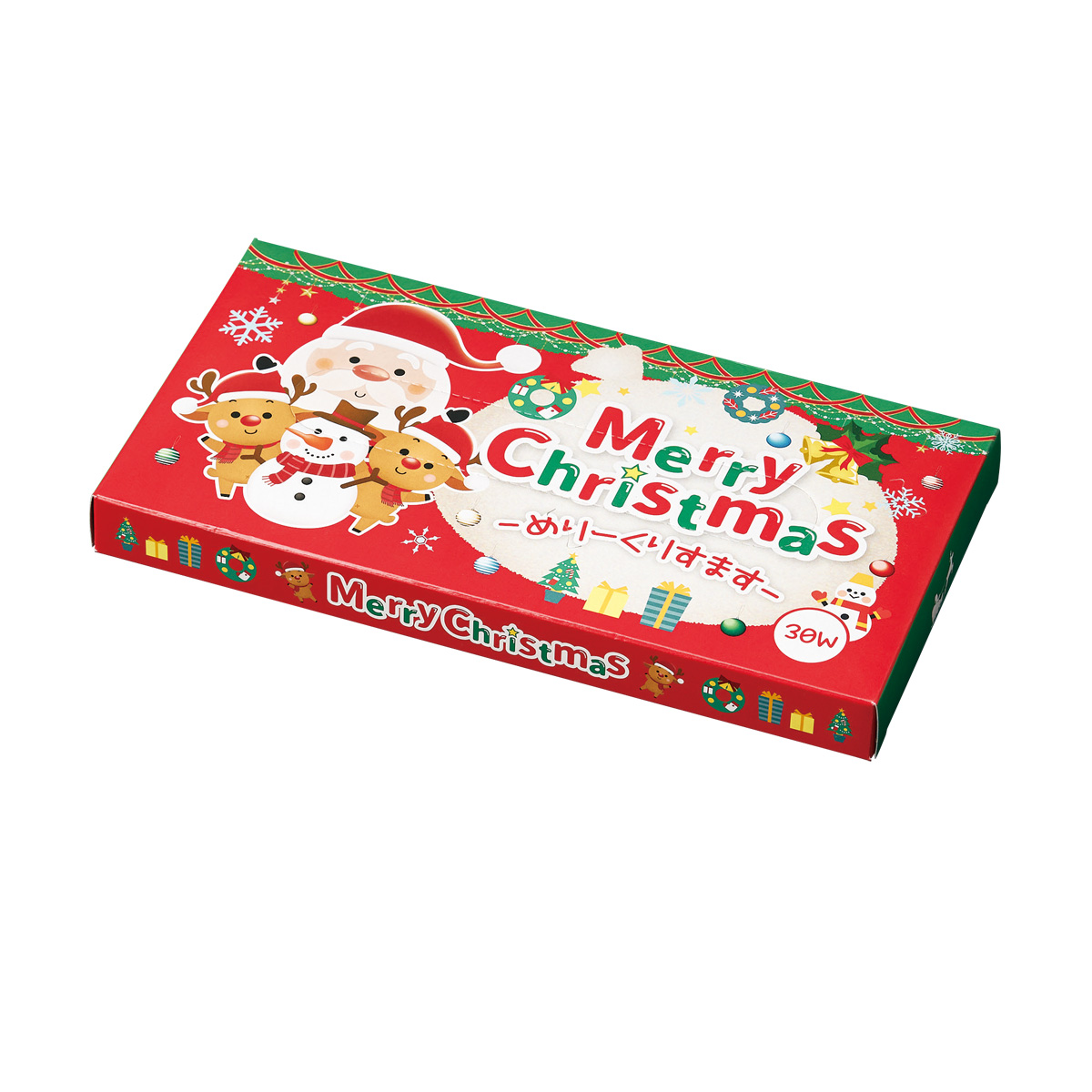メリークリスマスＢＯＸティッシュ３０Ｗ　36317