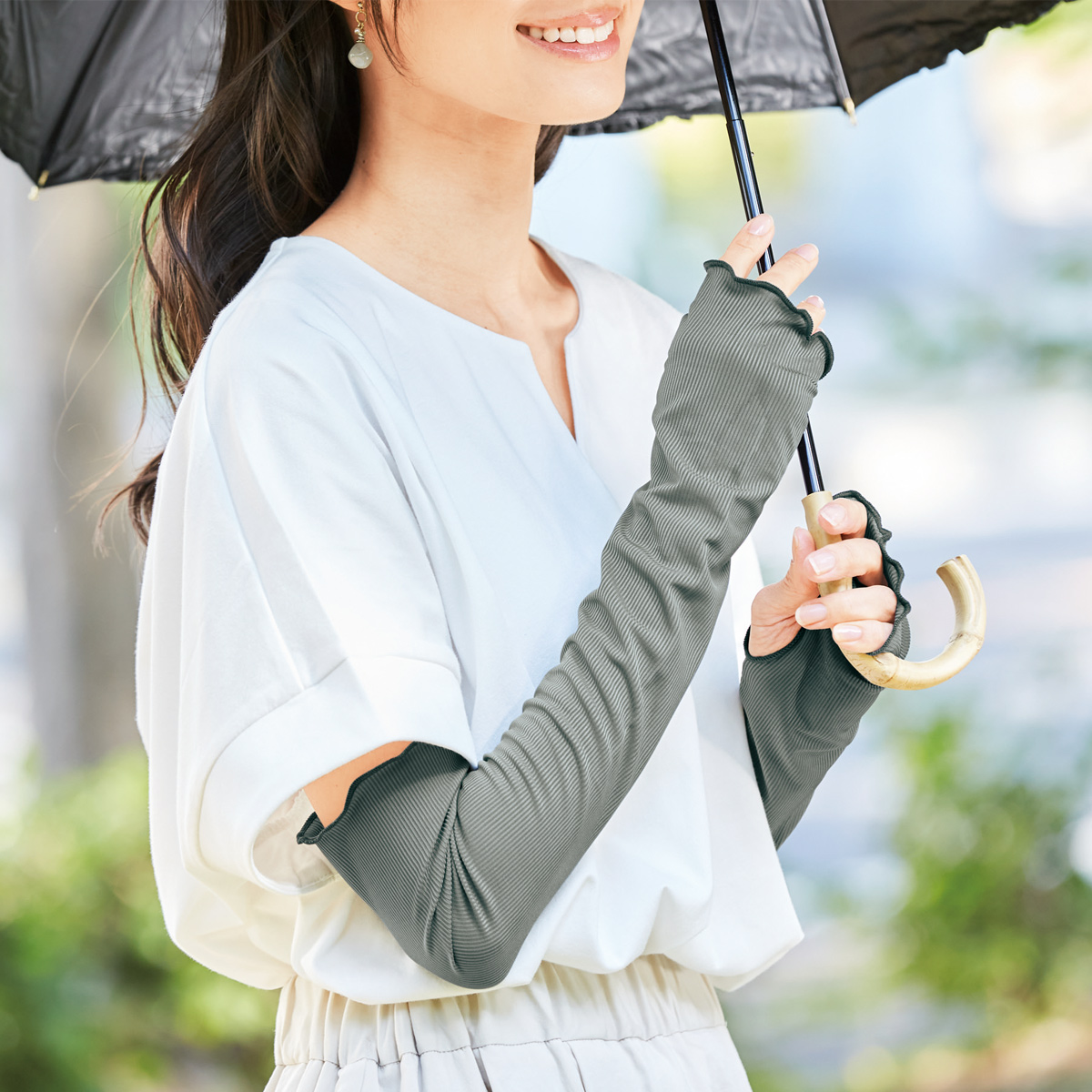 ひんやりベール　ＵＶカットアームカバー　36852