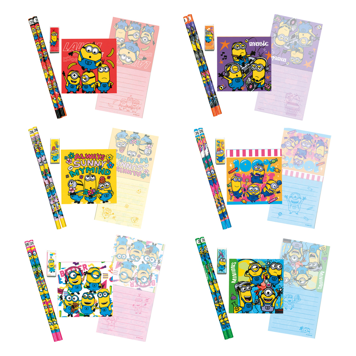 ミニオンズおりがみメモ文具4点セット　36937