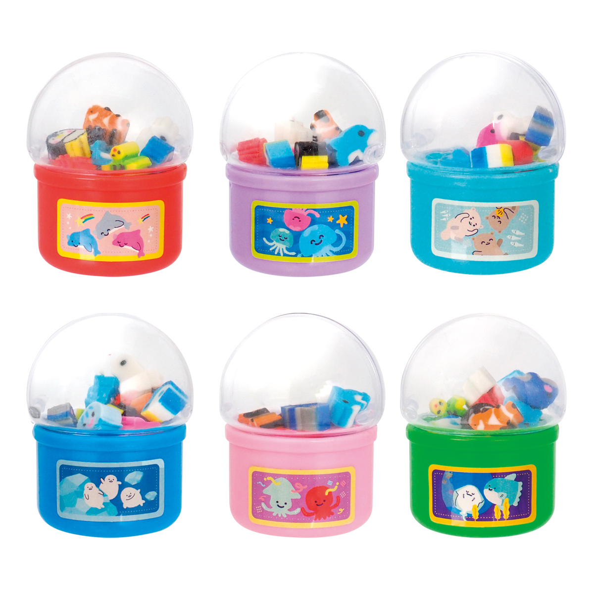 ガチャッと！水族館のお友達ミニ消しゴム　36819