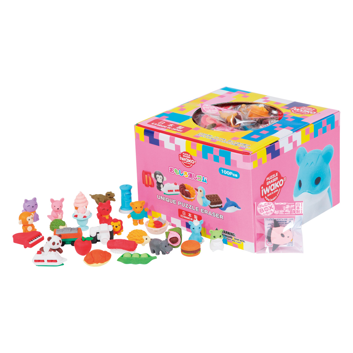 おもしろ消しゴムBOX100　36835