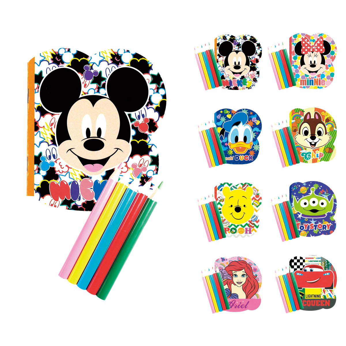 キャラクターオールスター顔柄ぬりえセット　37097