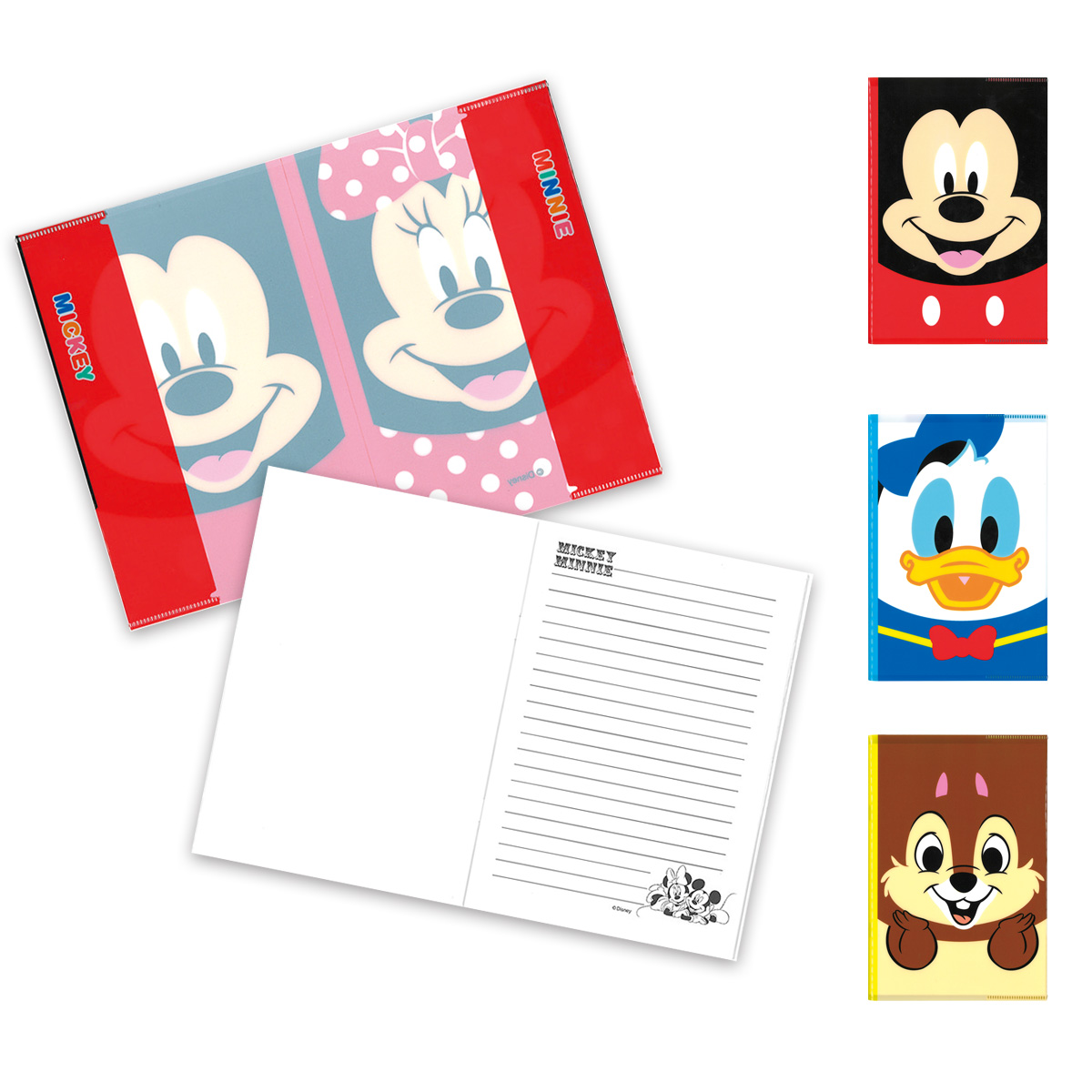 キャラクター顔柄A5カバー付ノート　37100