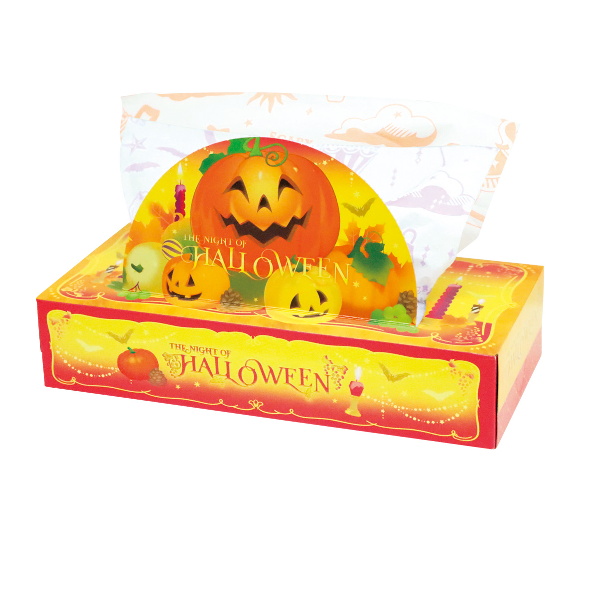 ハロウィンＢＯＸティッシュ120W　37257