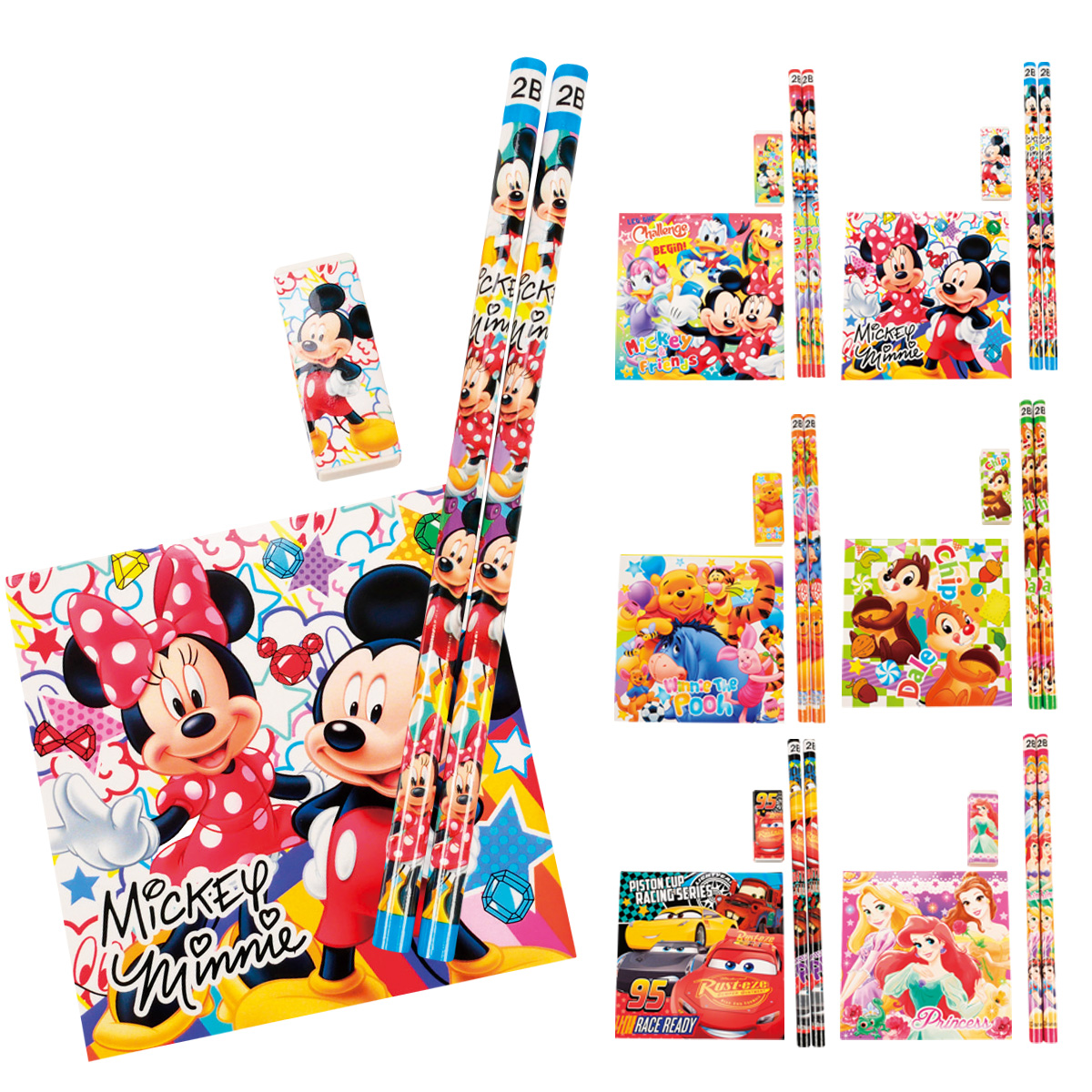 キャラクターカラフル文具４点セット　37217
