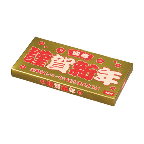 謹賀新年ゴールドBOXティッシュ30W　37472