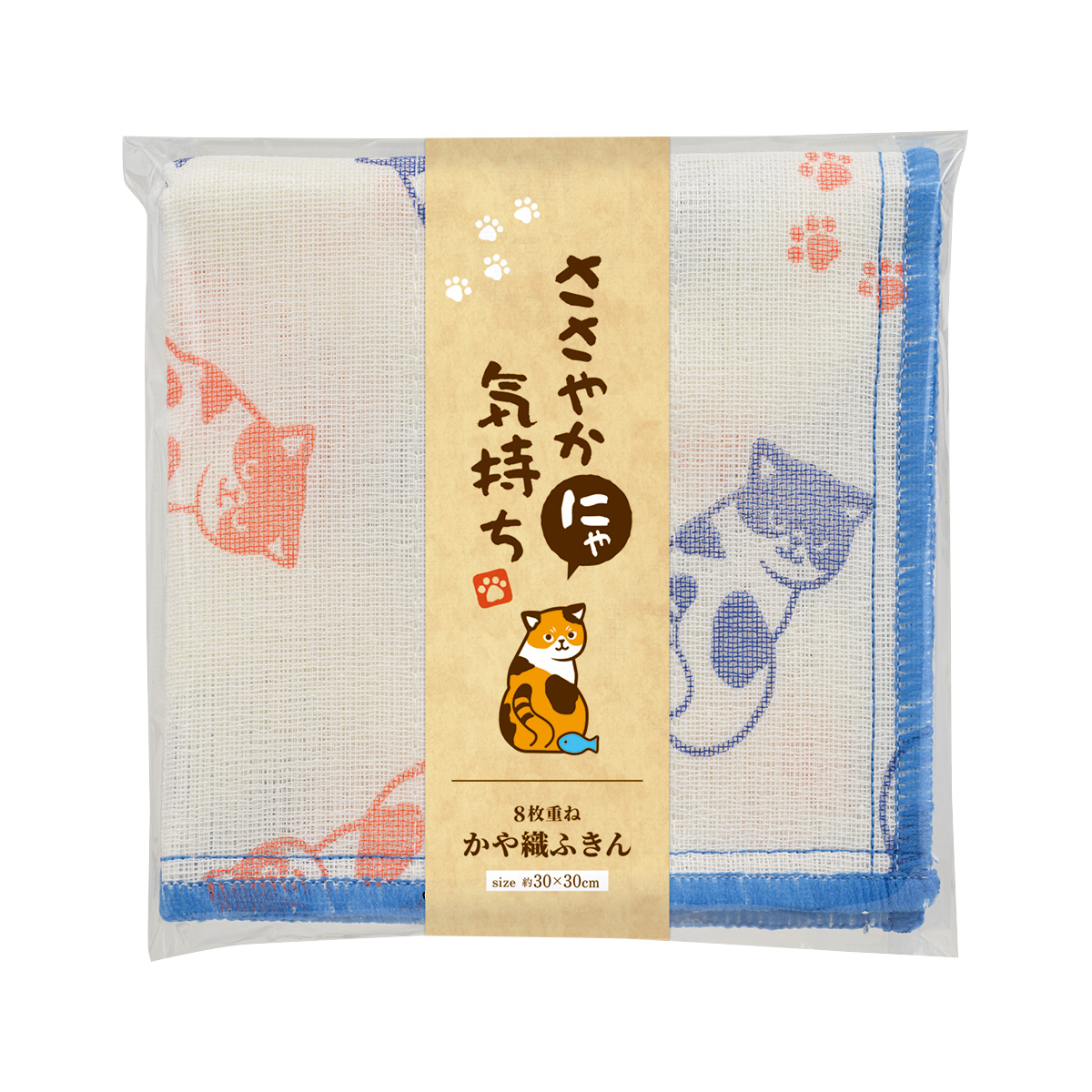 ささやかにゃ気持ち かや織ふきん　0253001