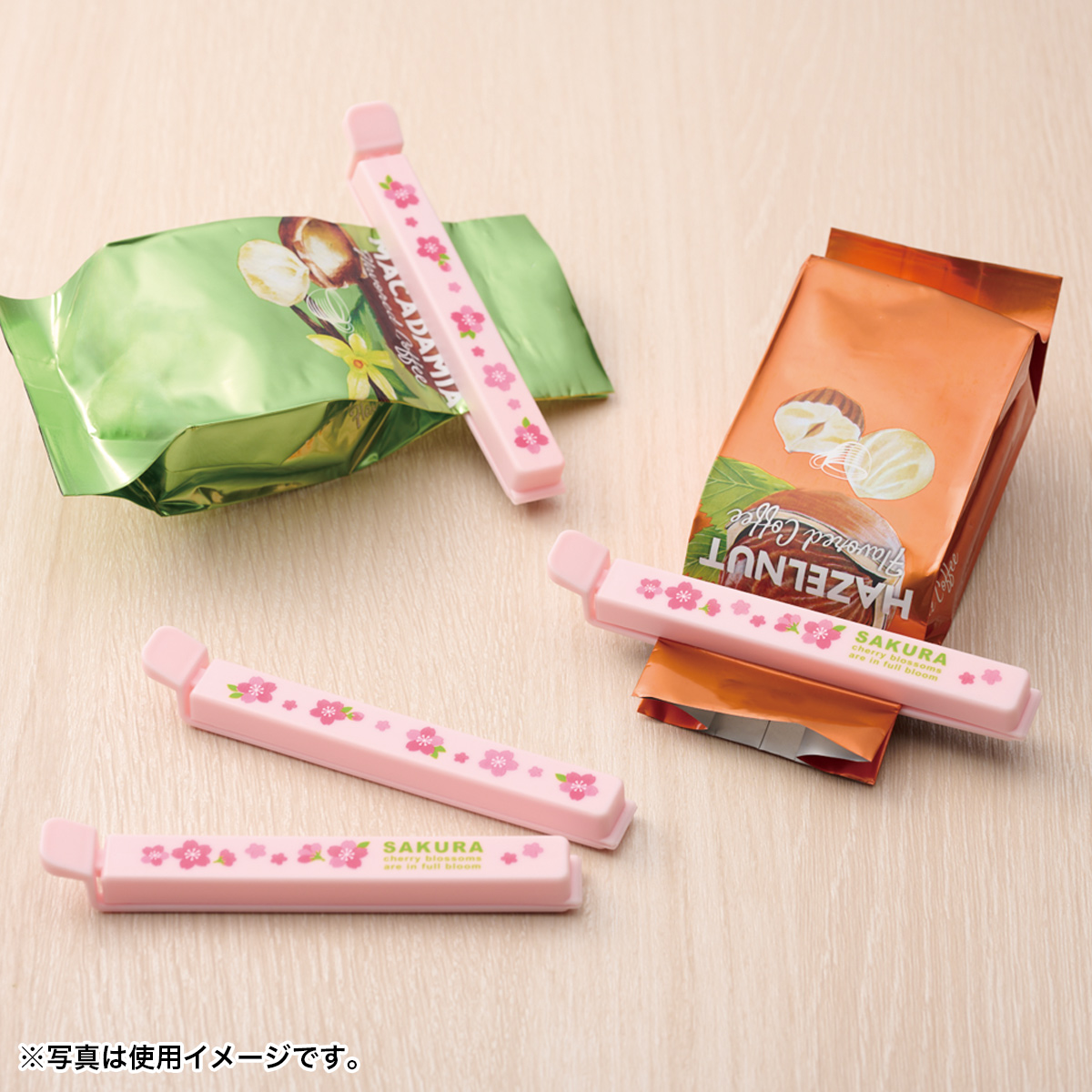 さくらさく マグネット付きフードクリップ（2個組）　0253401