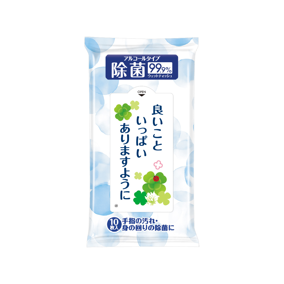 除菌ウェットティッシュ 良いこといっぱいありますように　0599701