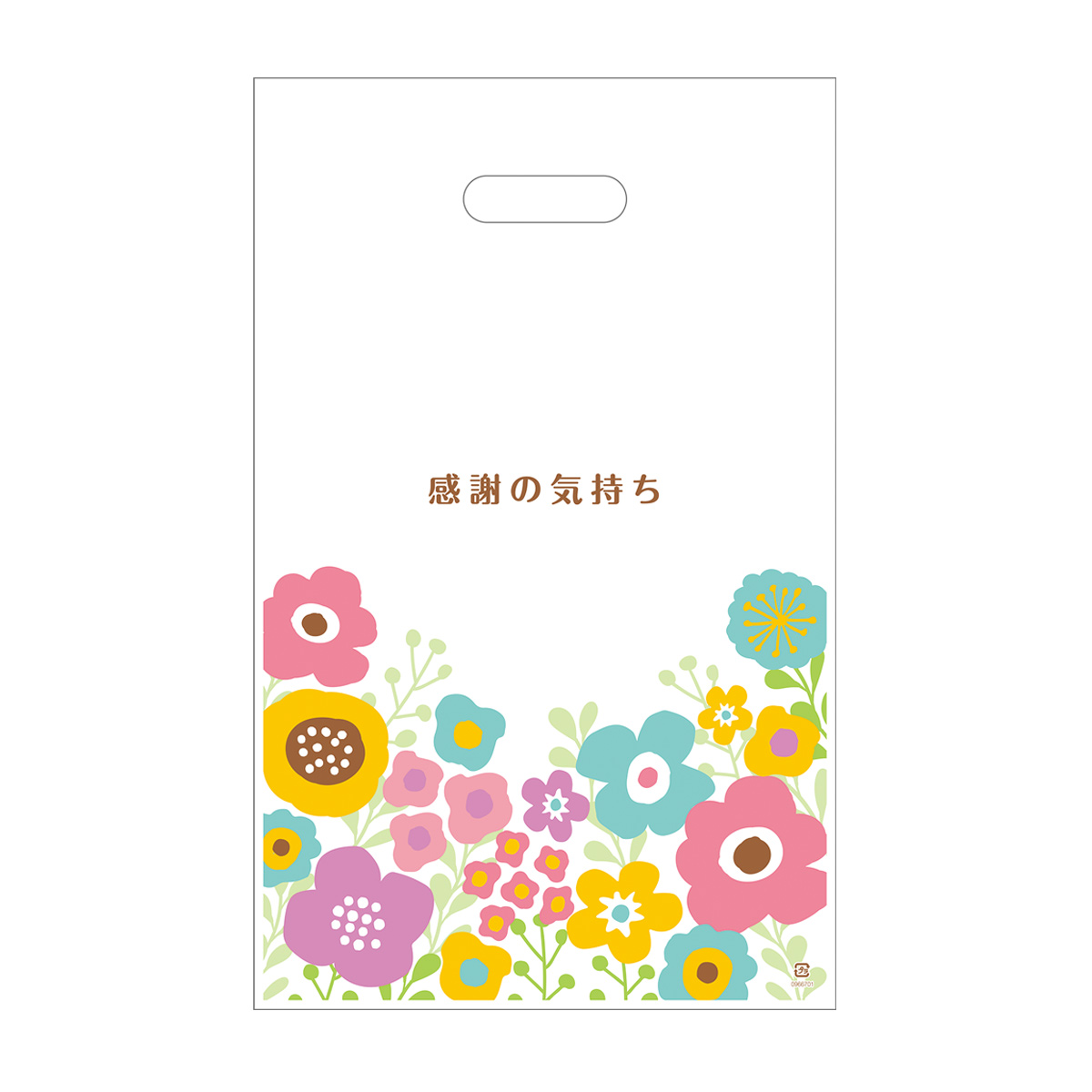 感謝の気持ちです 小判抜き手提げ袋（50枚入り）　0966701