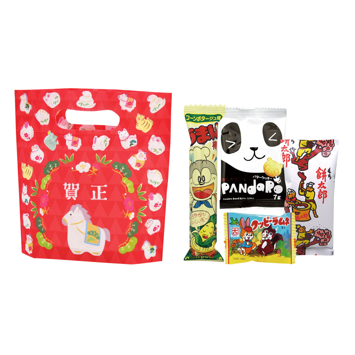 干支午柄　お菓子4点セット　45100