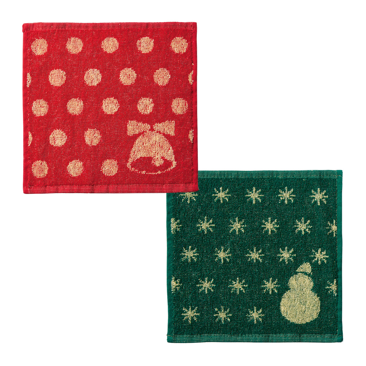 クリスマスジャガードハンドタオル　45069