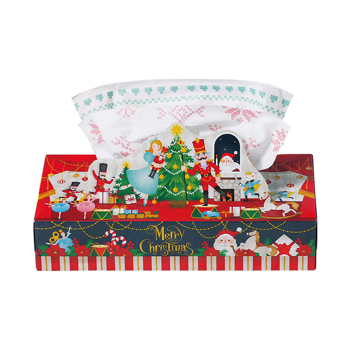 メリークリスマス／ボックスティッシュ　45034