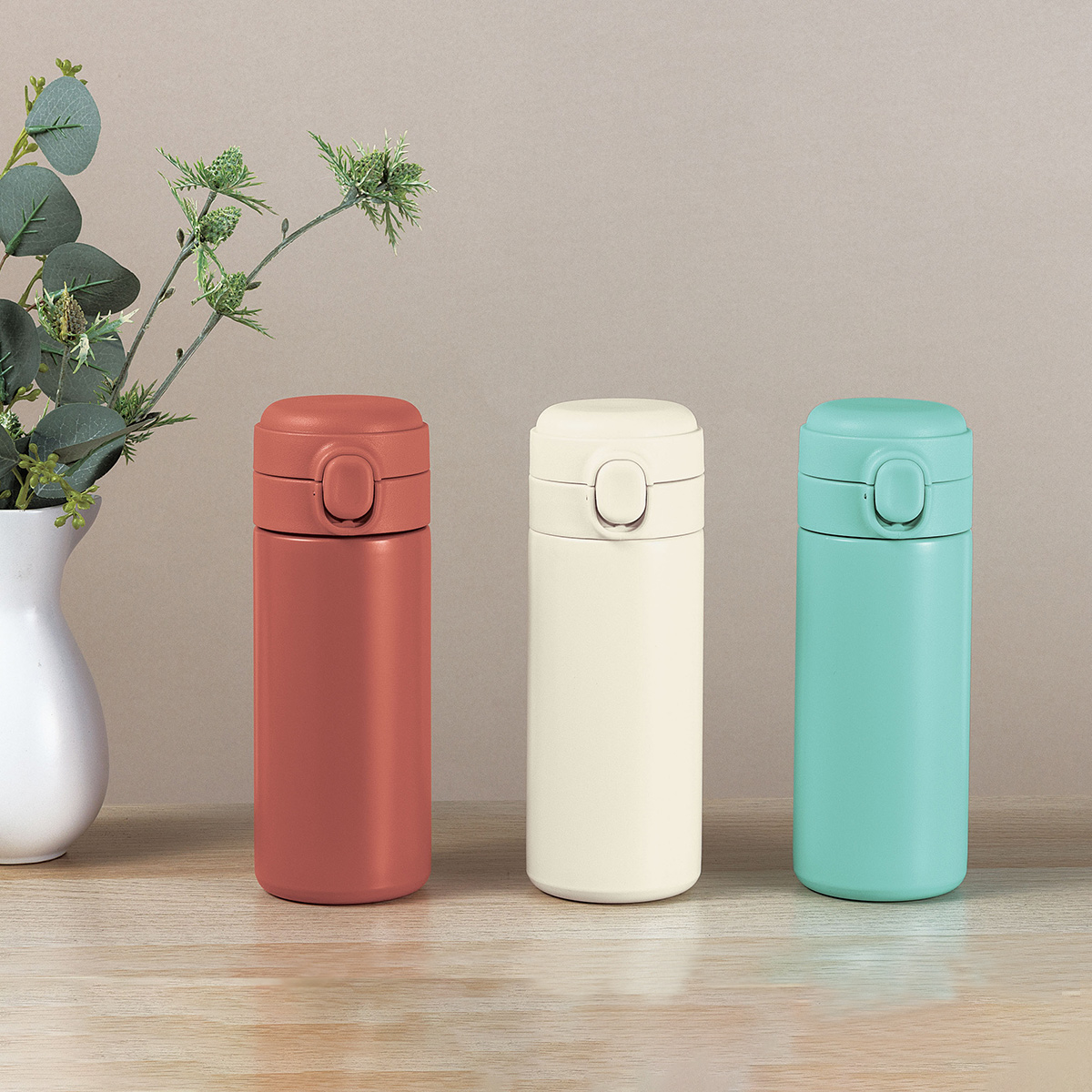 スパンワンタッチ真空ステンレスボトル300ml　44046