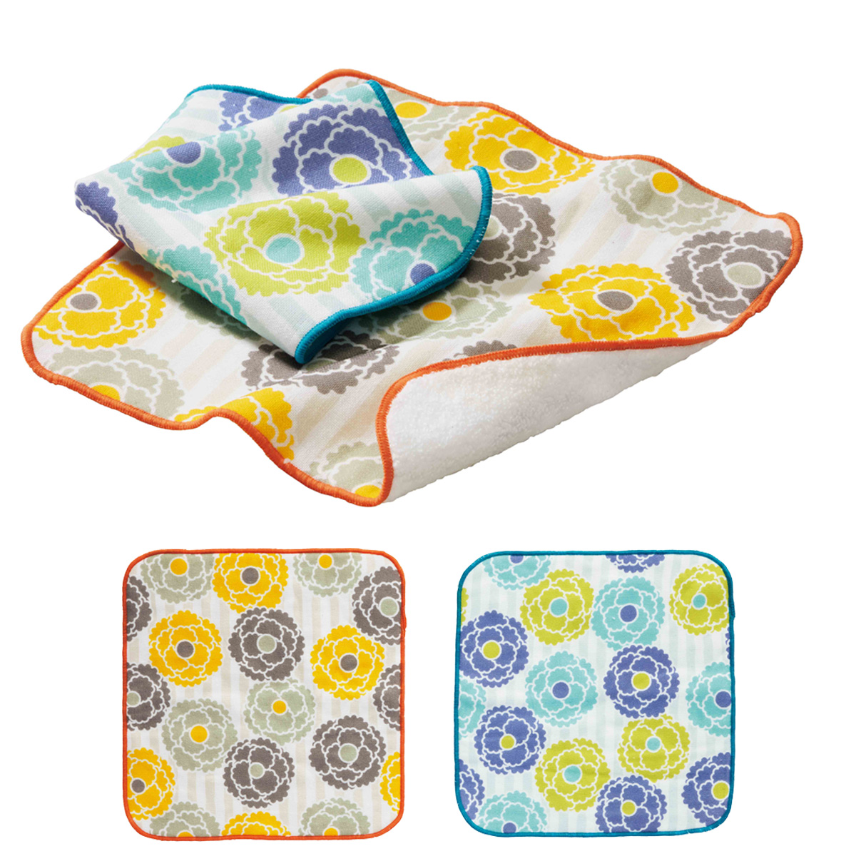 はなえみ るはな／ガーゼ＆無撚糸ハンカチ　46021