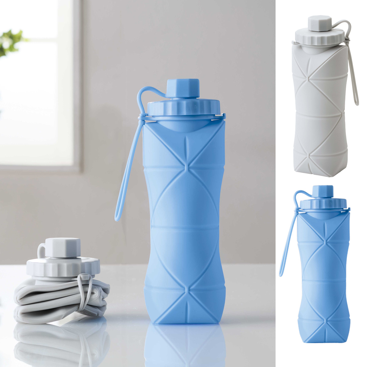 コルン／シリコン折りたたみボトル600?　46044