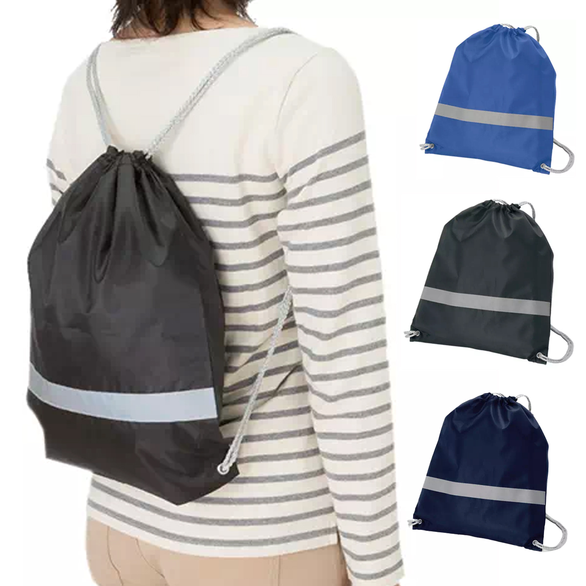 リフレクター付巾着リュックTR-0296