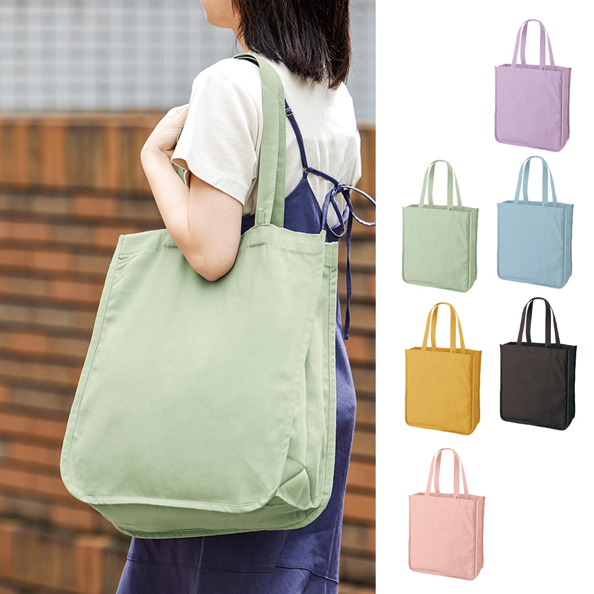 キャンバスホリデースクエアトート仕切りポケット付ver.2　カラー TR-1343