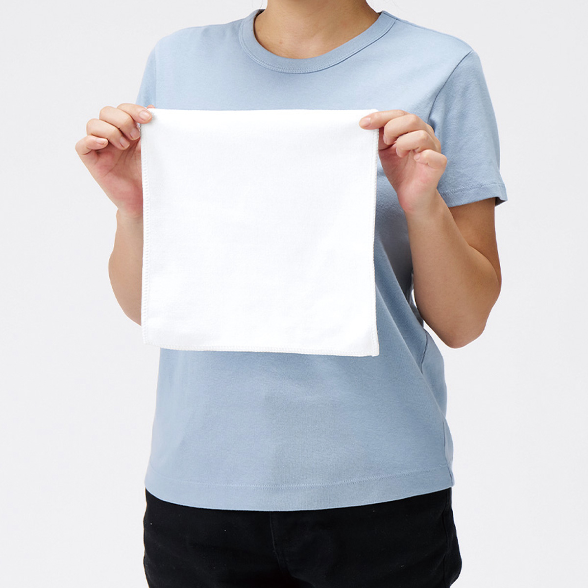 コットンWフェイス　ハンドタオル　昇華転写対応　ホワイト TR-1318-044