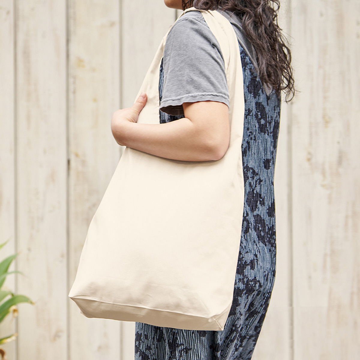 厚手コットンショルダーハンドルトート（L）　ナチュラル TR-1338-008