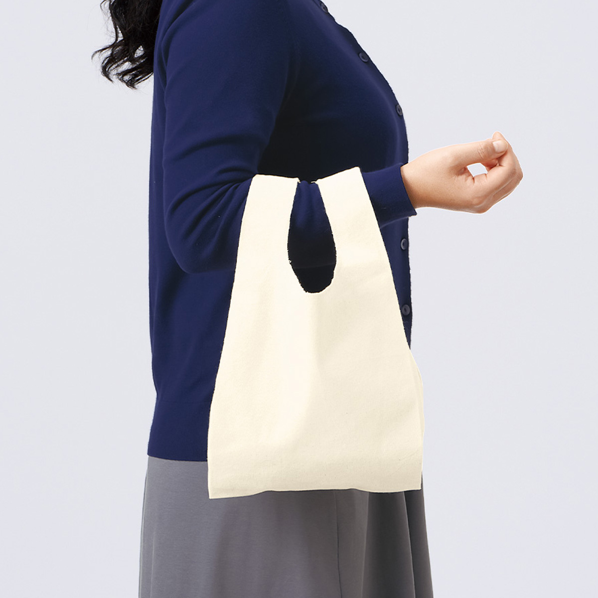 厚手コットンマルシェバッグ（S）　ナチュラル TR-1380-008