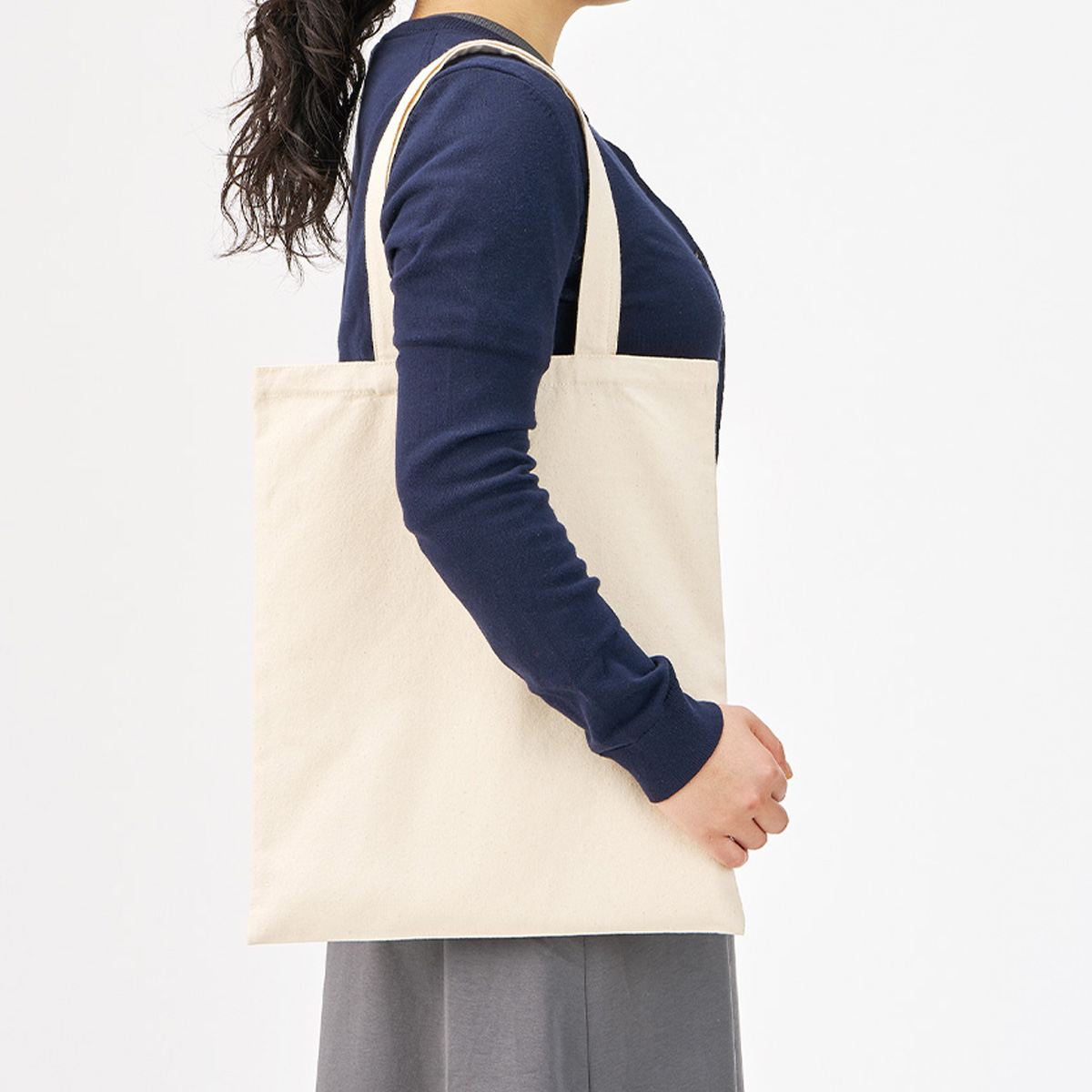 ライトキャンバスフラットバッグ（L）　ナチュラル TR-1410-008