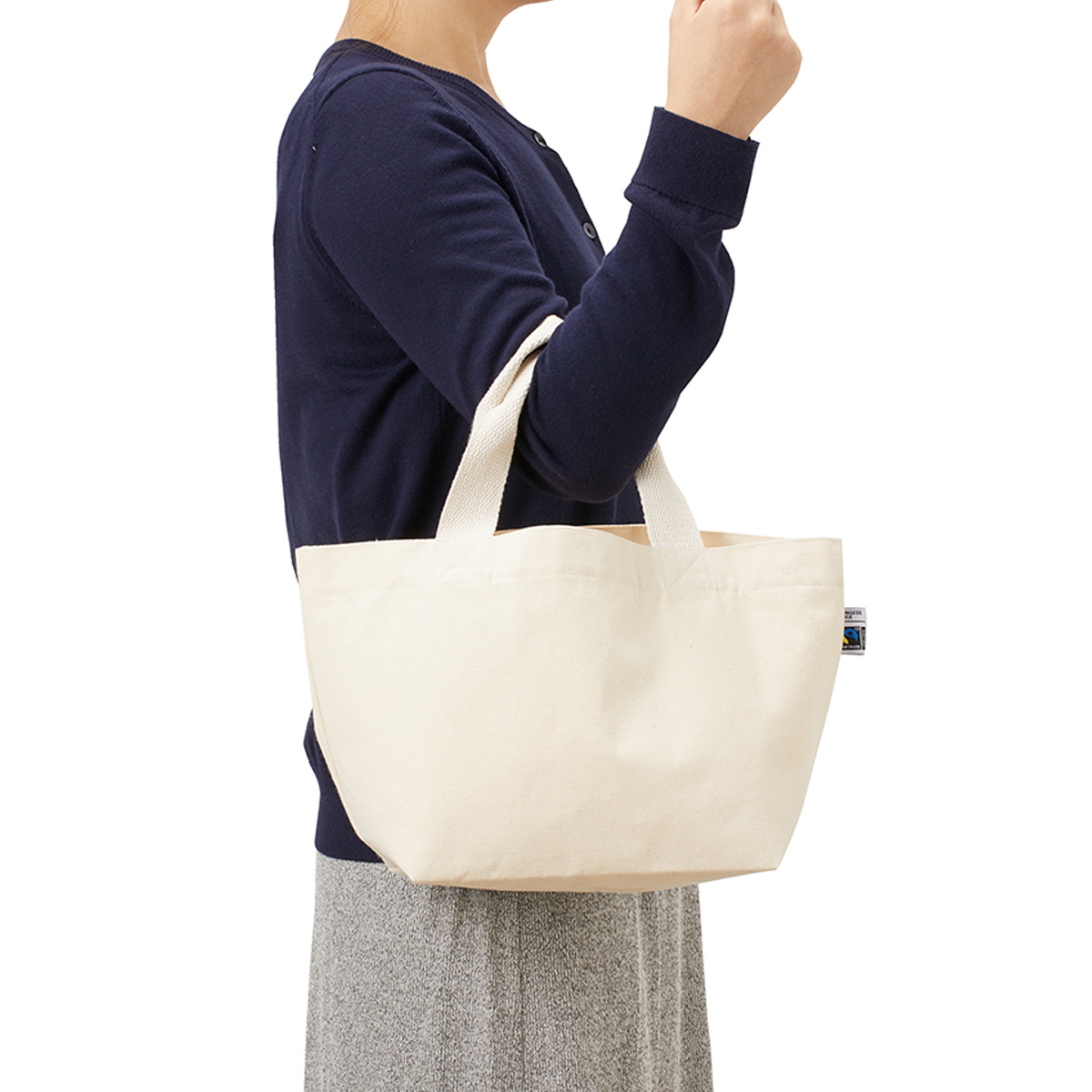 フェアトレードコットンキャンバストート（S）　ナチュラル TF-0003-008