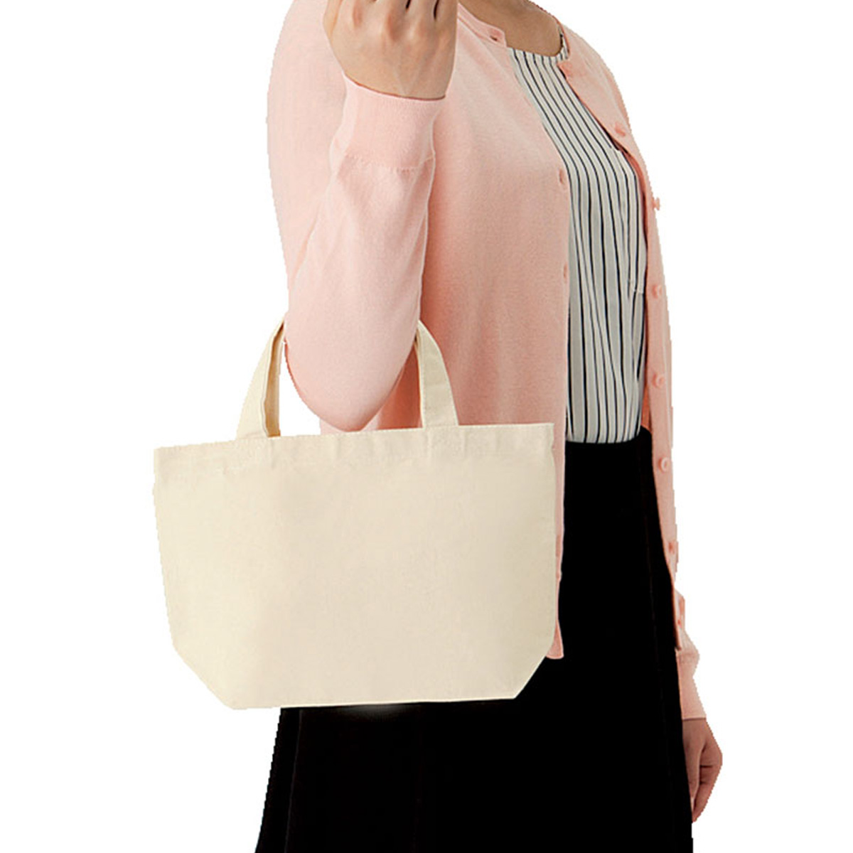 オーガニックコットンキャンバストート（S）内ポケット　ナチュラル TR-1049-008