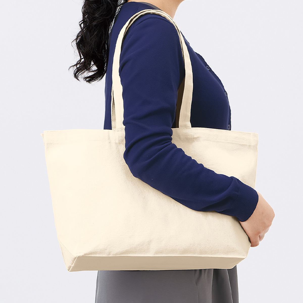 キャンバスデイリートート（M）ワイド　ナチュラル TR-1381-008