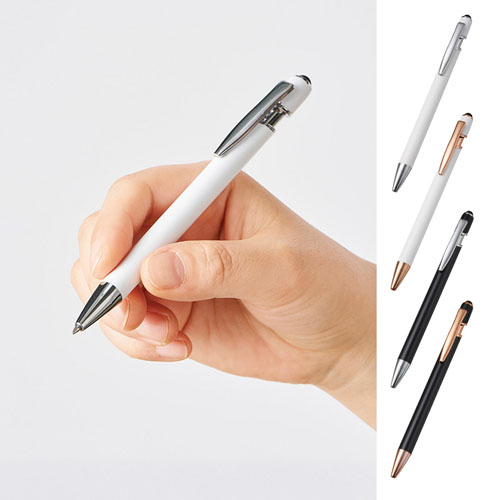 タッチペン付メタルシックボールペン（再生アルミ） TF-0161