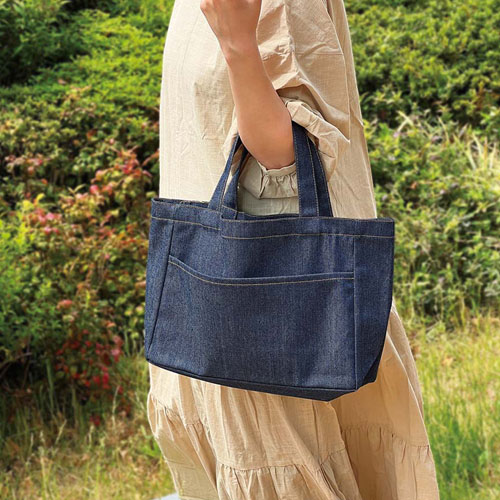 デニムフロントポケットトート　インディゴ TR-1376-006
