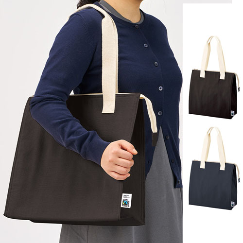 フェアトレードコットンスクエア保冷トート（M）　カラー TR-1404