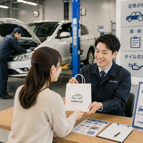 カーディーラー点検・車検の来店記念品